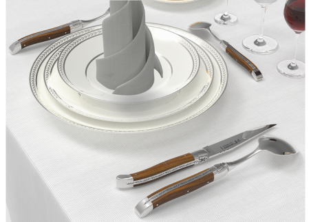 Laguiole steak knives set with gaiac wood handle and stainless steel bolsters image 12