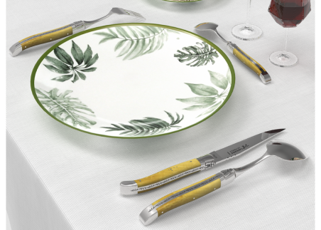 Laguiole steak knives set with boxwood handle and stainless steel bolsters image 12