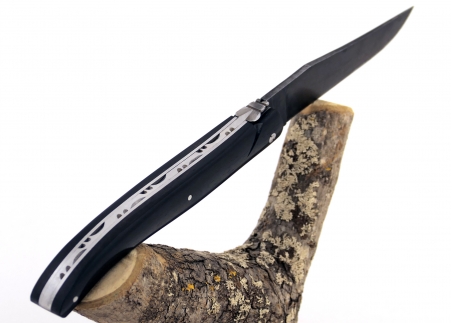 Forged laguiole knife, Cameroun Ebony Wood Full Handle. image 6