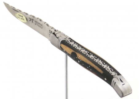 Laguiole knives prestige editionwith royal ebony wood handle and stainless steel bolsters