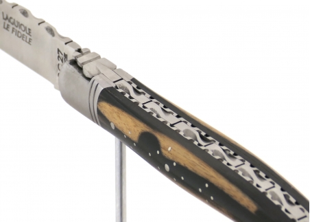 Laguiole knives prestige editionwith royal ebony wood handle and stainless steel bolsters