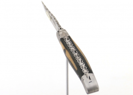 Laguiole knives prestige editionwith royal ebony wood handle and stainless steel bolsters