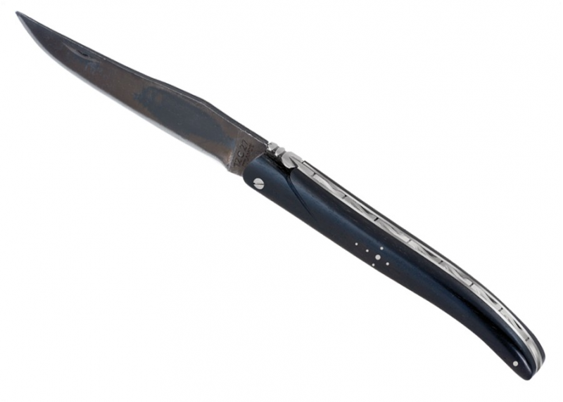 Ebony wood - raw blade - Folding knives - Laguiole folding knife - Collector edition   Handle made with Ebony Wood No bolster Fo