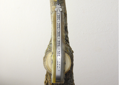Ram's horn - raw blade - Folding knives - Laguiole folding knife - Collector edition   Handle made with Ram's horn No bolster Fo