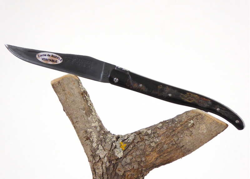 Buffalo horn - raw blade - Folding knives - Laguiole folding knife - Collector edition   Handle made with Buffalo horn No bolste