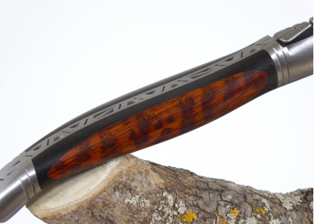 Ebony and amourette wood - Rounded Laguiole Knives - Laguiole folding knife - Rounded edition   Handle made with Ebony and amour