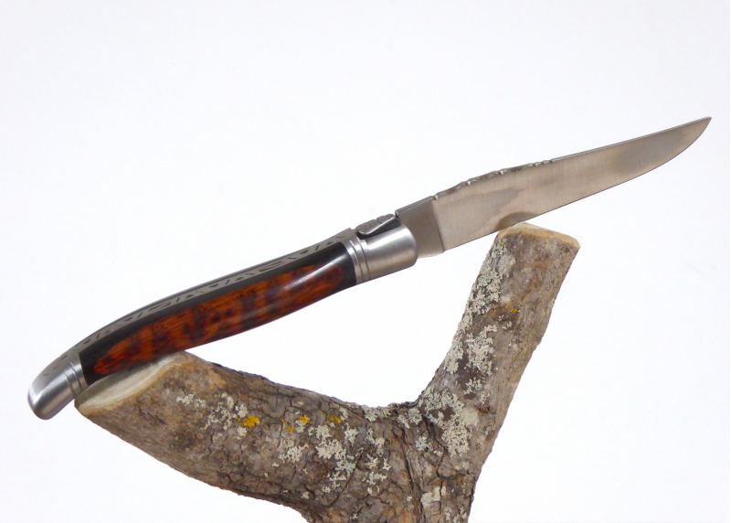 Ebony and amourette wood - Rounded Laguiole Knives - Laguiole folding knife - Rounded edition   Handle made with Ebony and amour