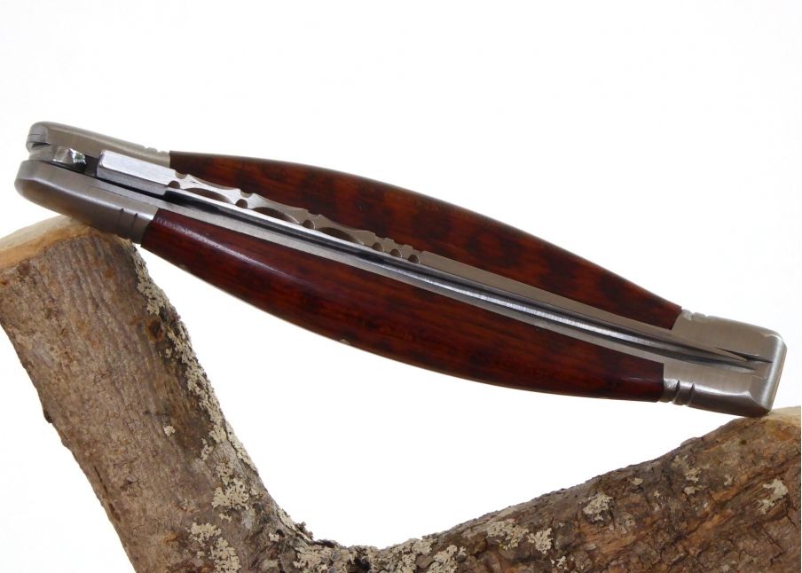 Amourette wood - steel bolster - Rounded Laguiole Knives - Laguiole folding knife - Rounded edition   Handle made with Amourette