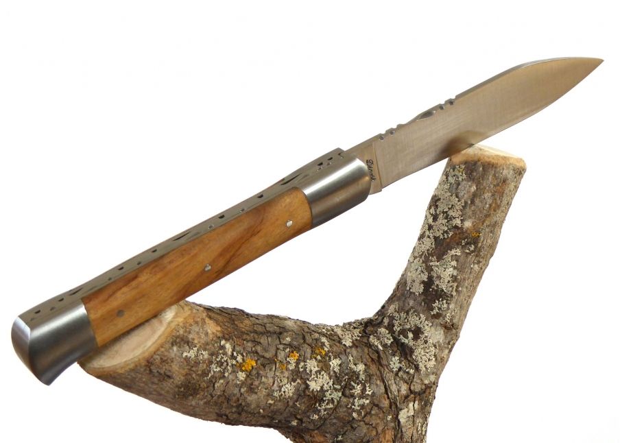 Roquefort knife - olive wood - French Knife "le Roquefort" - "le Roquefort" regional knife   Handle made with Olive Wood 2 stain