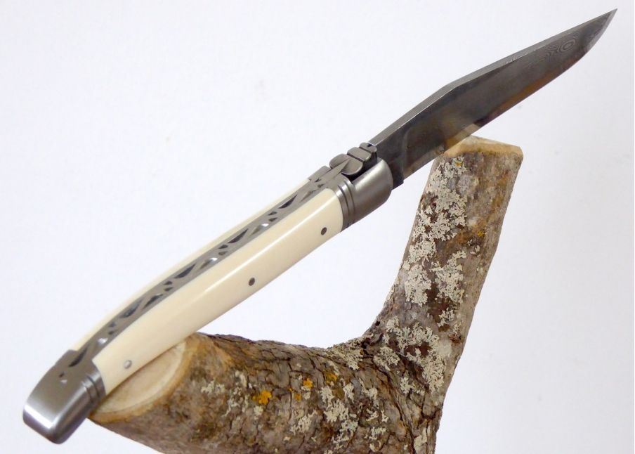 Ivoire de Mammouth - Laguiole Collection «Sauvage» - Couteau pliant de prestige - collection sauvage   Manche en Ivoire de Mammo