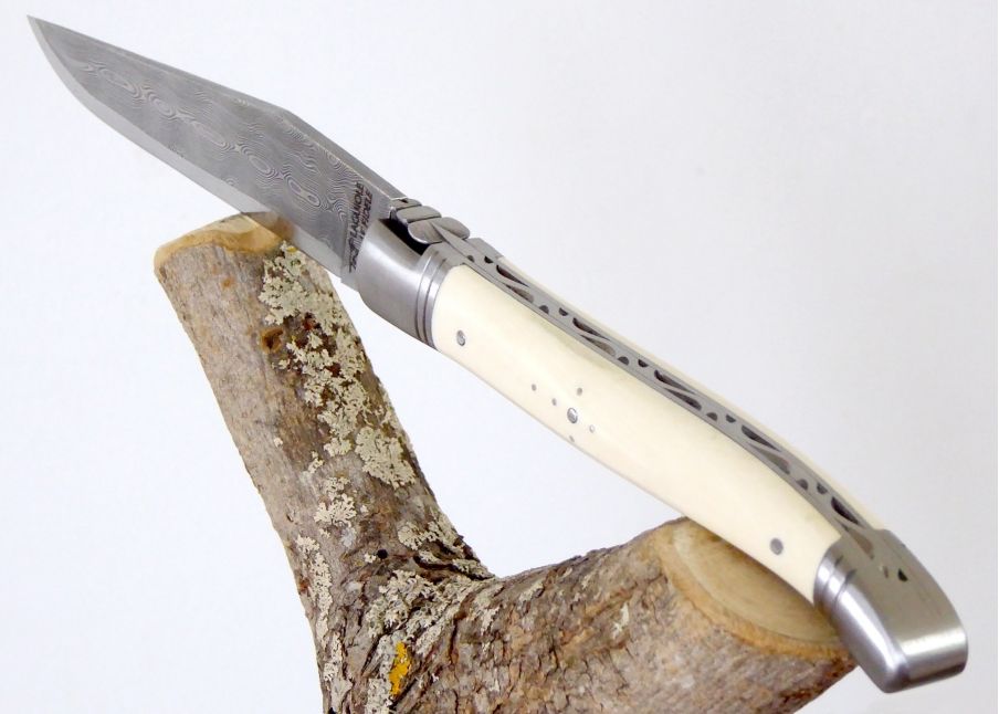 Ivory of Mammoth - Laguiole «Savage» Collection - Laguiole folding knife - Savage edition   Handle made with Mammoth Ivory 2 sta