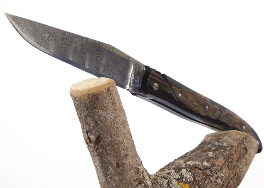 Lame damas - Corne de Bison - Laguiole Collection «Sauvage» - Couteau pliant de prestige - collection sauvage   Manche en Corne 