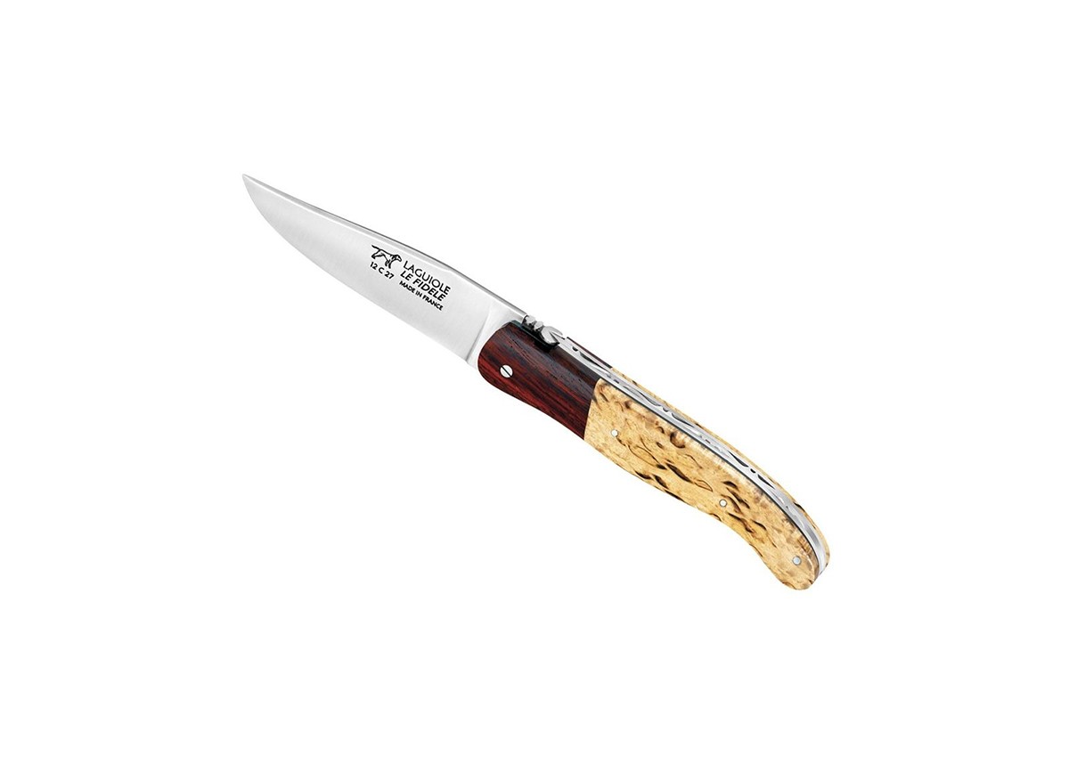 Birch wood - cocobolo wwod - Hunting Knives - Laguiole hunting knife   Handle made with Birch Wood and cocobolo No bolster Class