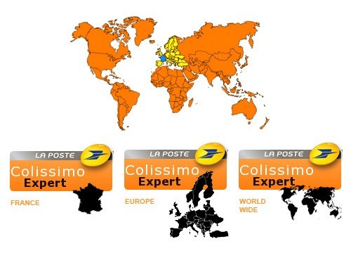 Carte du monde illustrant la livraison internationale