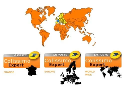 Carte du monde illustrant la livraison internationale